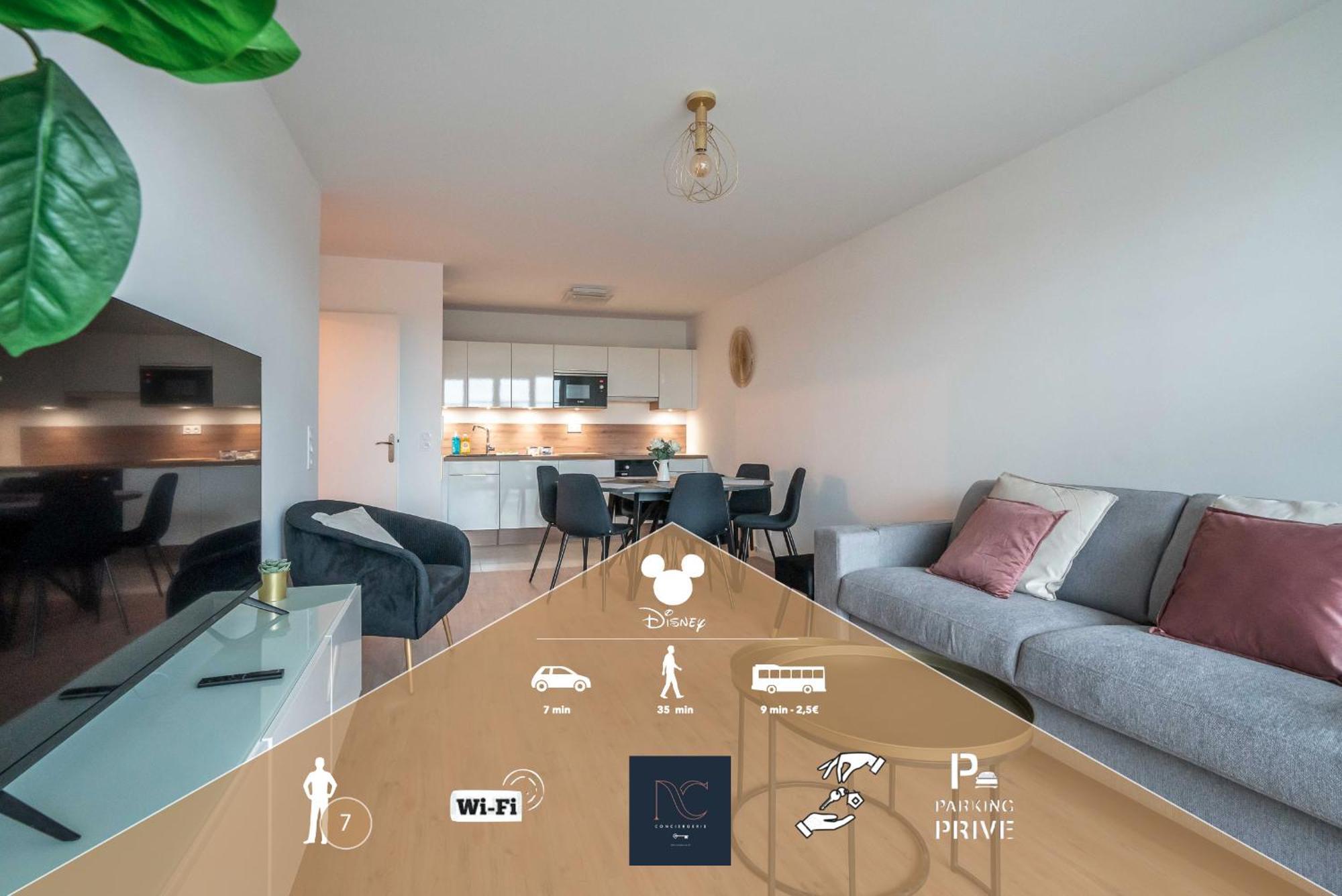 *Disneyland-Paris* 7Pers, Wifi, Netflix, Parking Serris Luaran gambar